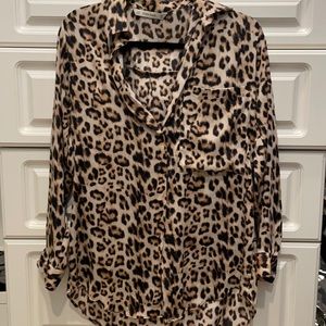 Zara leopard button down